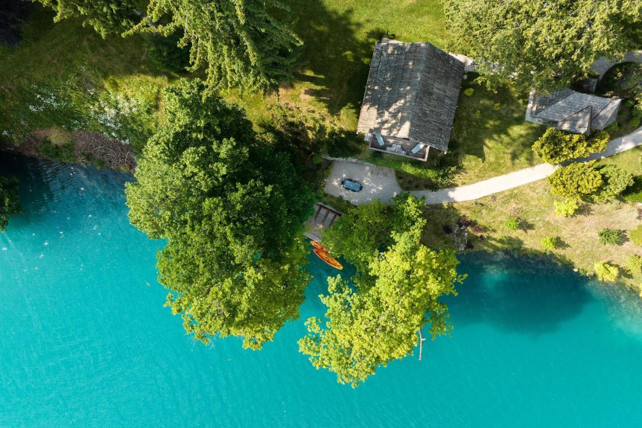Private Beach House On Lake Блед Екстериор снимка